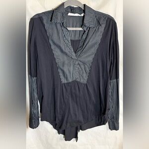 Wilt Mixed Media Designer Top Sz S Shirt Asymmetric Lagenlook Unique Artsy USA